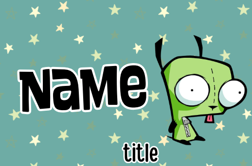 Invader Zim Badges