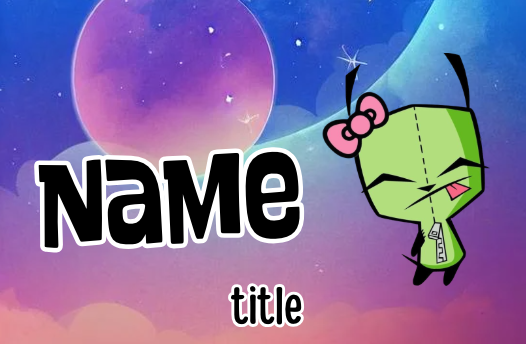 Invader Zim Badges