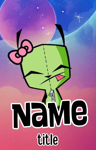 Invader Zim Badges