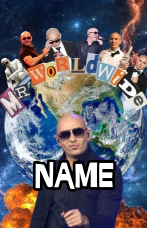 Pitbull " Mr Worldwide" Badges